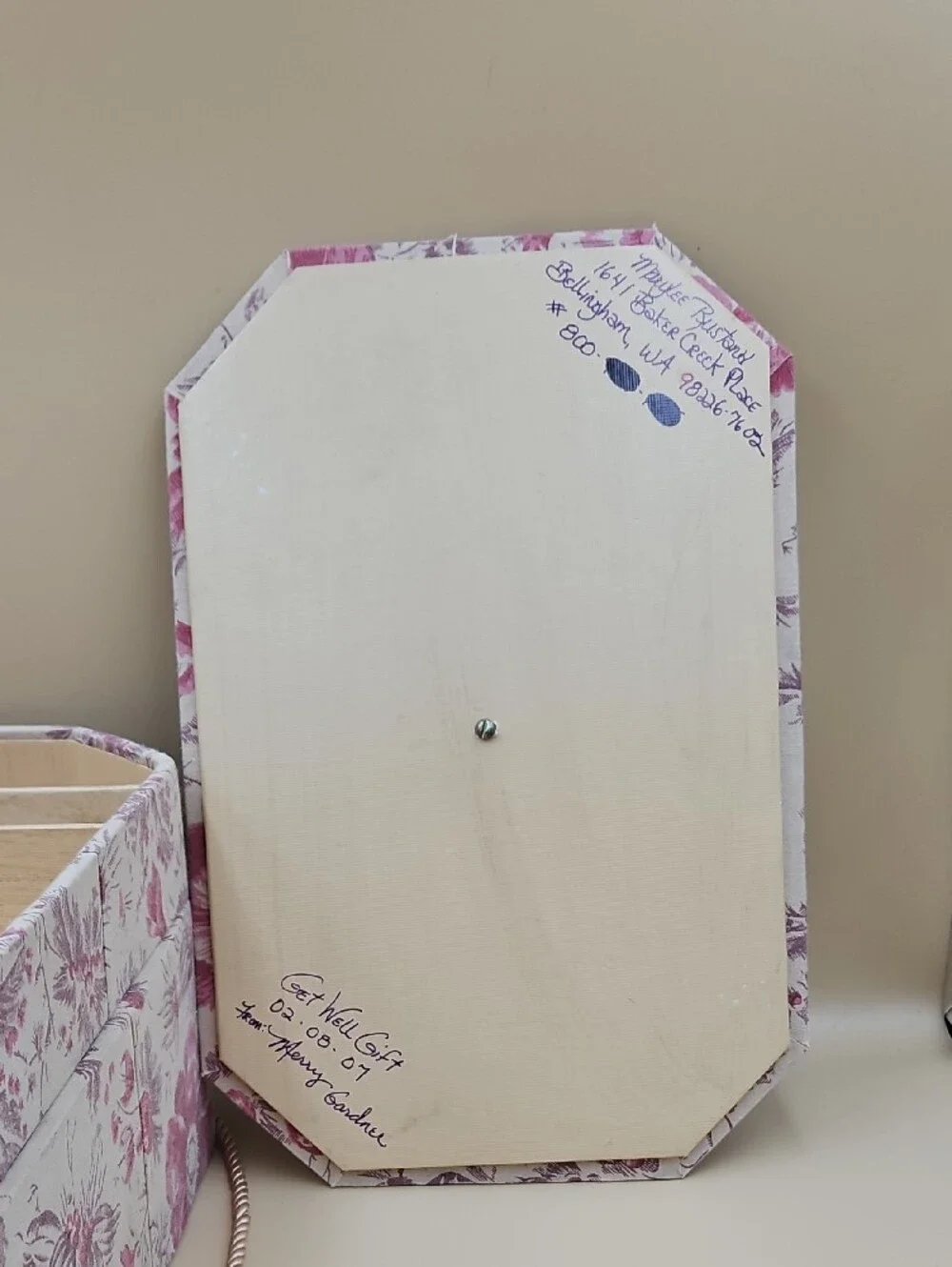 Pink Floral Sewing Case - Vintage